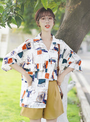 Abstract Flower Lines Shirt