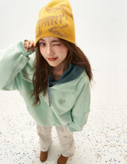 Airy Oversized Zip Up Sweatshirt Jacket