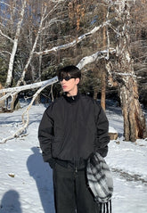 American Short Flight Jacket Stand Collar Winter Coat