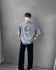 Angel Print Crew Neck T-Shirt