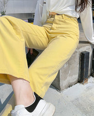 Banana Yellow High Waist Jeans