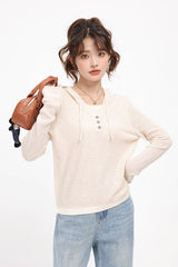 Beige Casual Autumn Shirt Hoodie