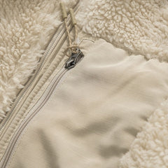 Beige Plush Front Pocket Jacket