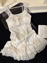 Beige Ruffled Lace Trim Dress