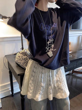 Beige Warm Knitted Skirt