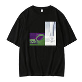 Black Abstract Collage Graphic T-Shirt