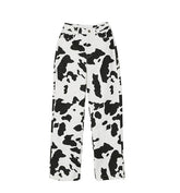 Black And White Cow Print High Waist Pants