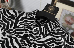 Black And White Zebra Pattern Shirt