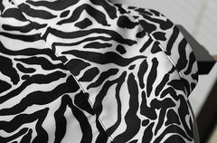 Black And White Zebra Pattern Shirt