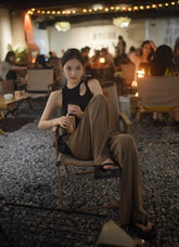 Black Asymmetrical Straps Top