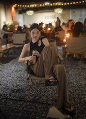 Black Asymmetrical Straps Top