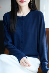 Black Basic Knit Cardigan