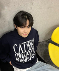 Black Cat Person Dog Person Print Sweatshirt
