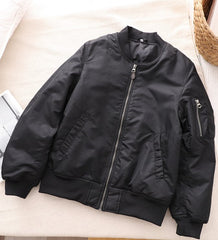 Black Classic Bomber Jacket