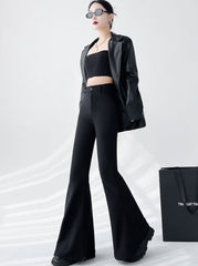 Black Classic Flared Pants