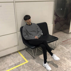 Black Classic Striped Long Sleeve T-Shirt