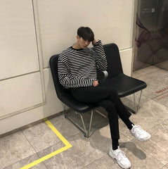 Black Classic Striped Long Sleeve T-Shirt