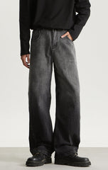 Black Classic Washed Denim Jeans