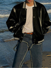 Black Contrasting Velvet Jacket