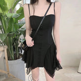 Black Corset Flare Dress