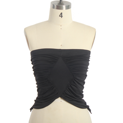 Black Diamond Pleated Tube Top