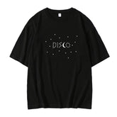 Black Disco Stars Print T-Shirt