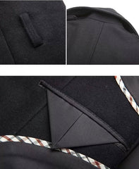 Black Double-Breasted Long Coat