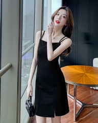 Black Double Sling Dress