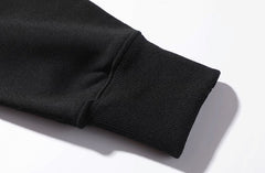 Black Friendly Union Print Hoodie