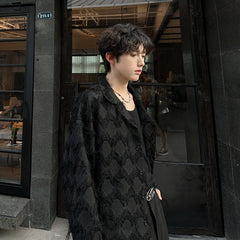 Black Fringe-Accent Long Sleeve Shirt