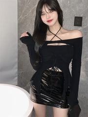 Black Micro Bolero Cardigan