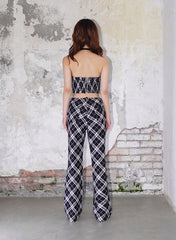 Black Heart Plaid Pants