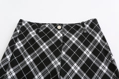 Black Heart Plaid Pants