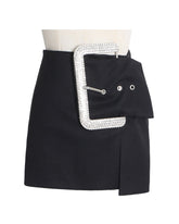 Black Large Buckled Skirt