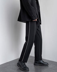 Black Outlined Suit Pants