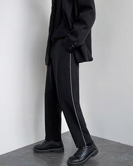Black Outlined Suit Pants