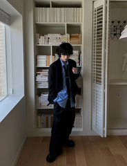 Black Oversized Suit Blazer Jacket