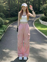 Black Parachute Loose Pants
