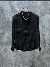 Black Rhinestone Embezzled Shirt