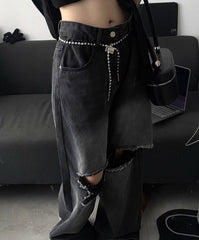 Black Ripped Knee Jeans