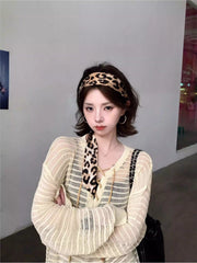 Black Sheer Knit Drawstring Sweater