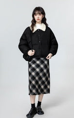 Black Short Collar Coat