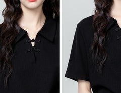 Black Short Sleeve Polo Shirt