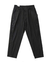 Black Side Buttoned Loose Pants