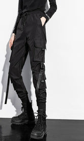 Black Slim Cargo Pants