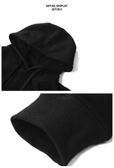 Black Statement Print Hoodie