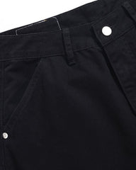 Black Tech Strap Utility Cargo Pants