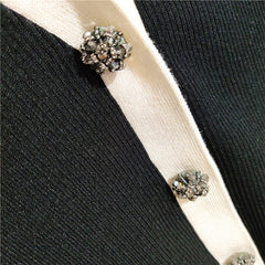 Black Vest-Detailed Cardigan