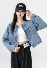 Blue Denim Jacket Casual Cardigan
