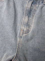 Blue Detachable Loose Jeans